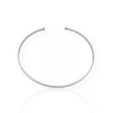 Choker Vivante Aro Liso Reto Prata