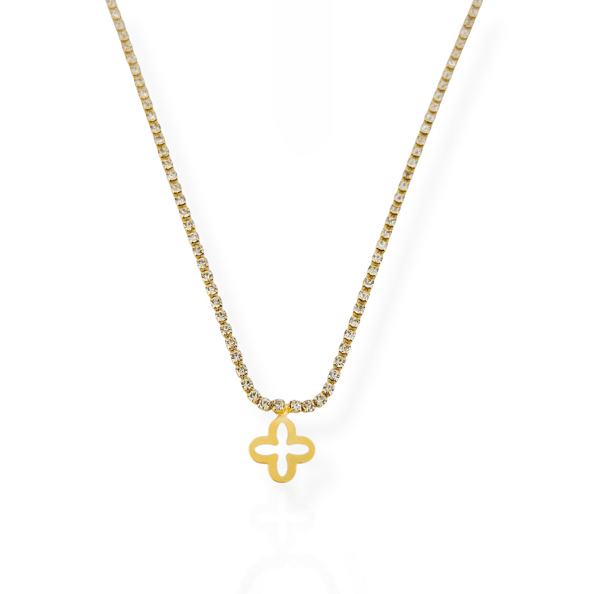 Choker Vivante Cordão Cravejado com Inspiração Vazado