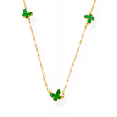 Colar Vivante Borboleta Resinada Verde