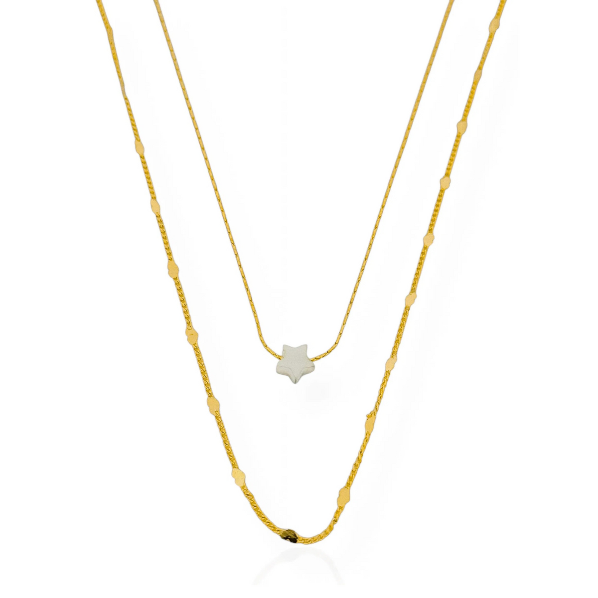 Colar Vivante Duplo Estrela Resinada