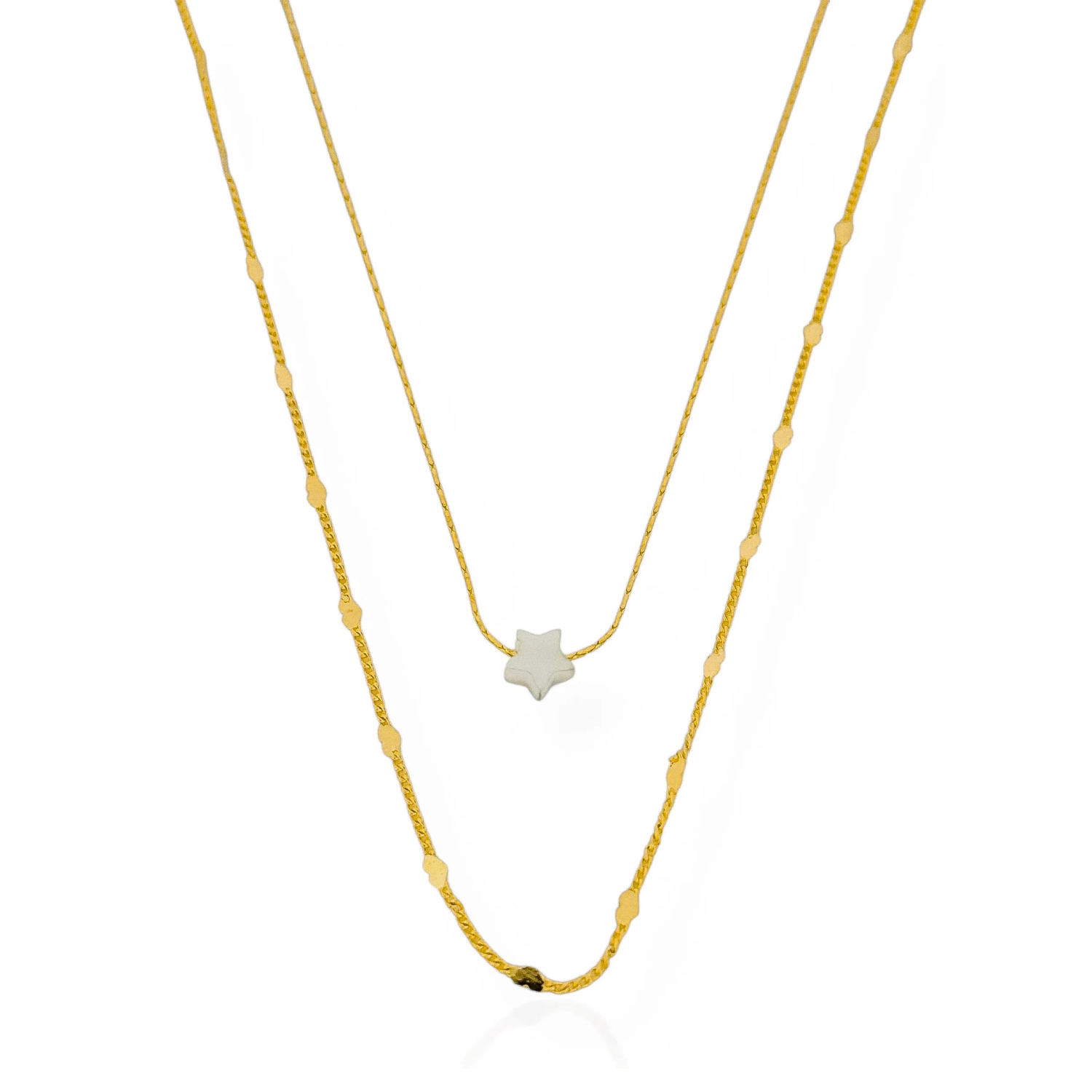 Colar Vivante Duplo Estrela Resinada