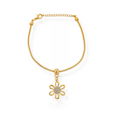 Pulseira Vivante com Berloque de Flor Cravejada